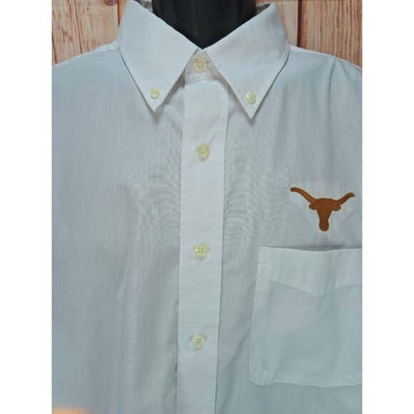 Texas Longhorn Antigua White Dress Shirt Large - Picture 3 of 9